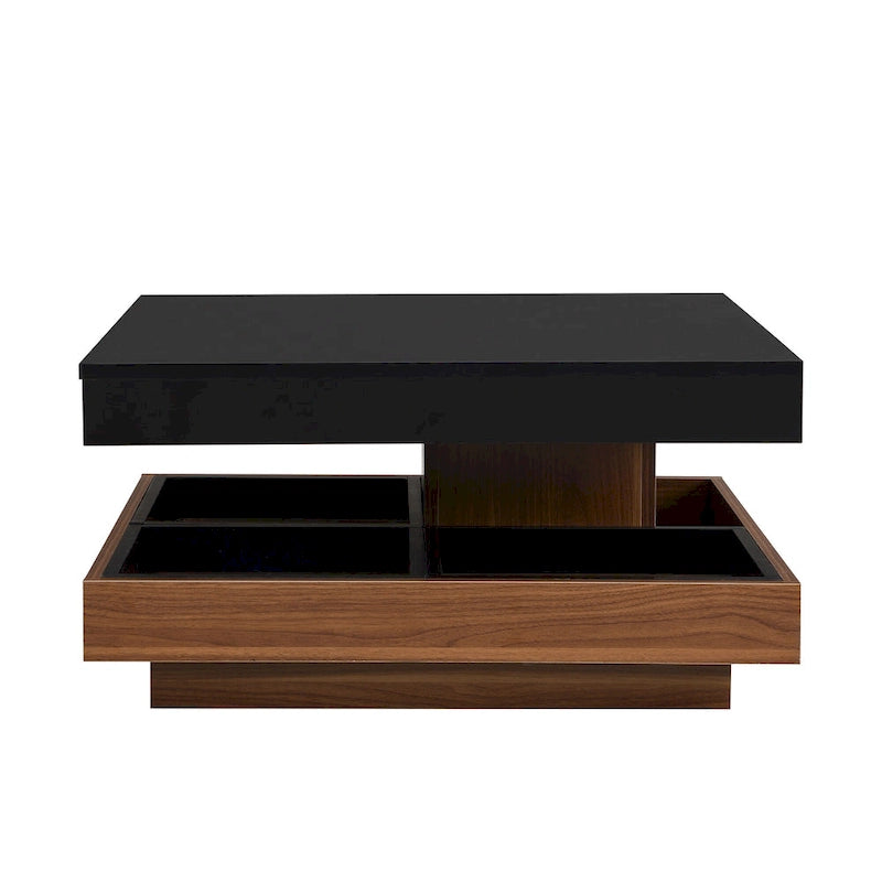Table basse rotative carrée moderne