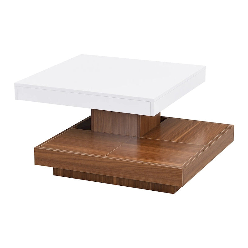 Table basse rotative carrée moderne
