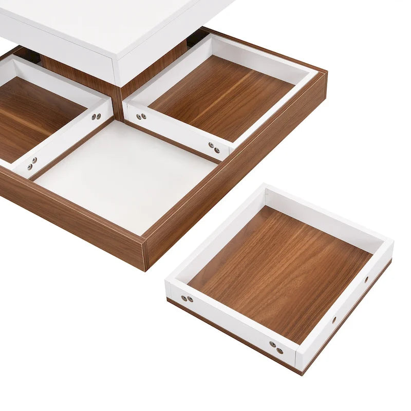 Table basse rotative carrée moderne