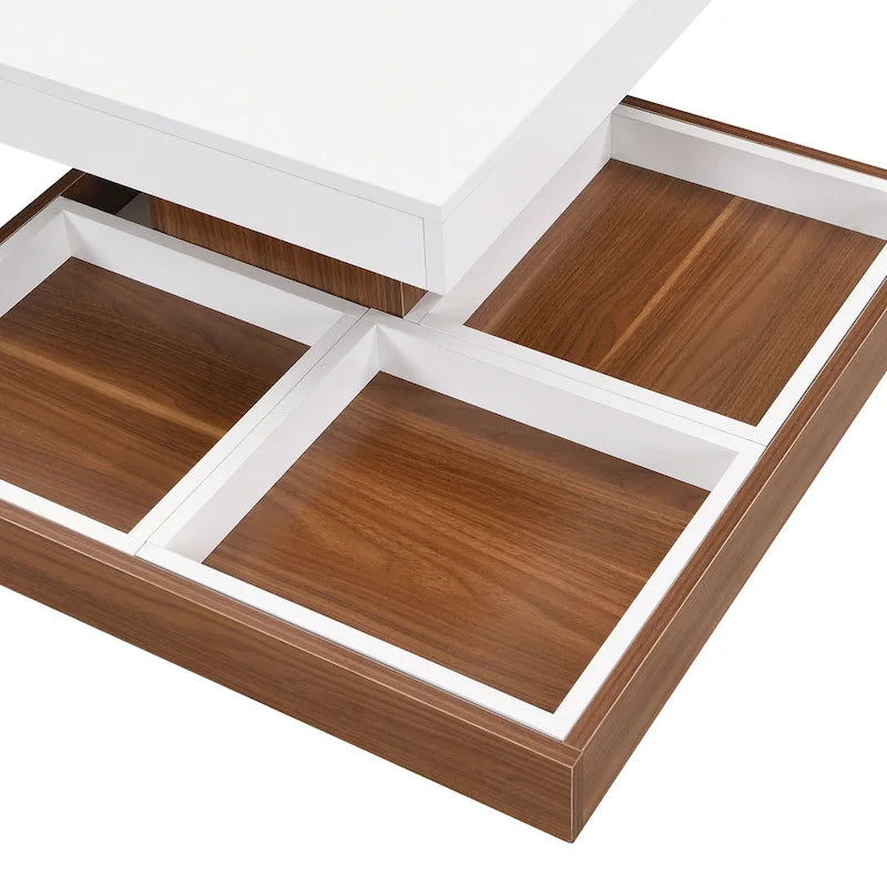 Table basse rotative carrée moderne