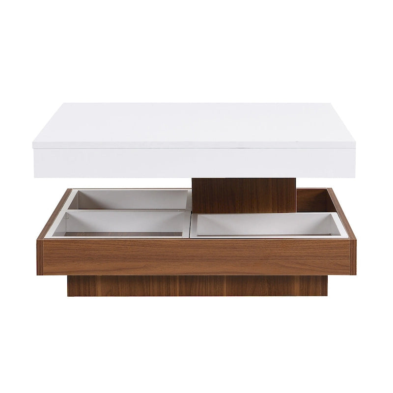 Table basse rotative carrée moderne