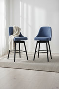 Swivel Bar Stools Set of 2, 30 Height Upholstered Barstools