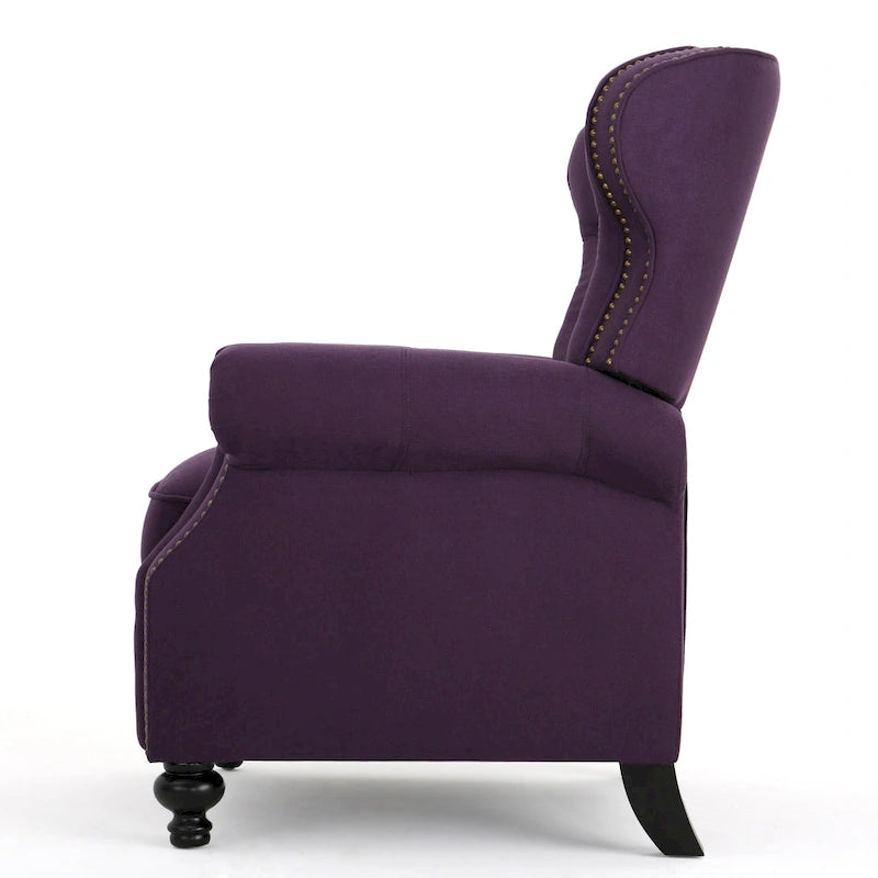 Fauteuil inclinable à dossier capitonné et accoudoirs arrondis, profitez d'un confort cocooning