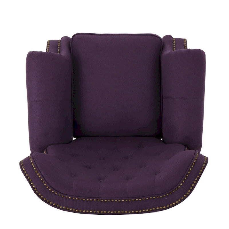 Fauteuil inclinable à dossier capitonné et accoudoirs arrondis, profitez d'un confort cocooning