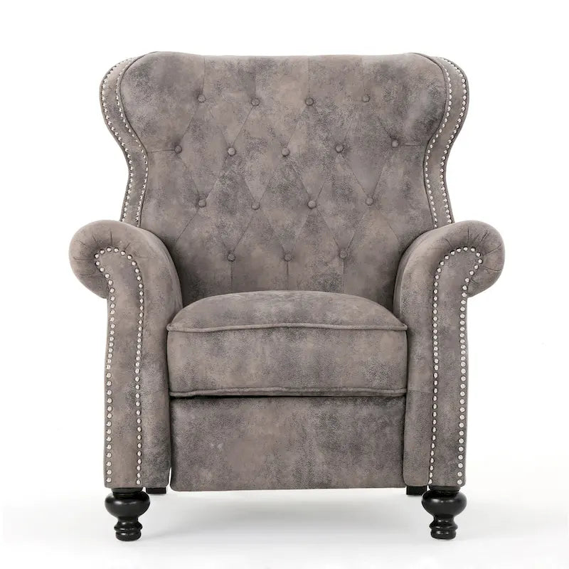 Fauteuil inclinable à dossier capitonné et accoudoirs arrondis, profitez d'un confort cocooning