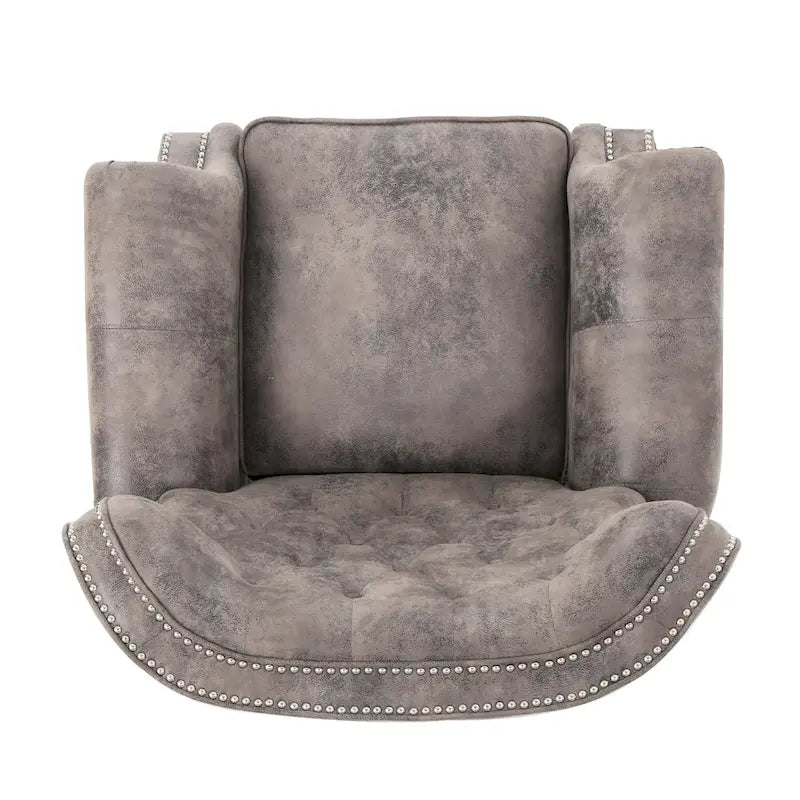 Fauteuil inclinable à dossier capitonné et accoudoirs arrondis, profitez d'un confort cocooning