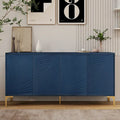Buffet 4 portes avec texture unique et étagères réglables