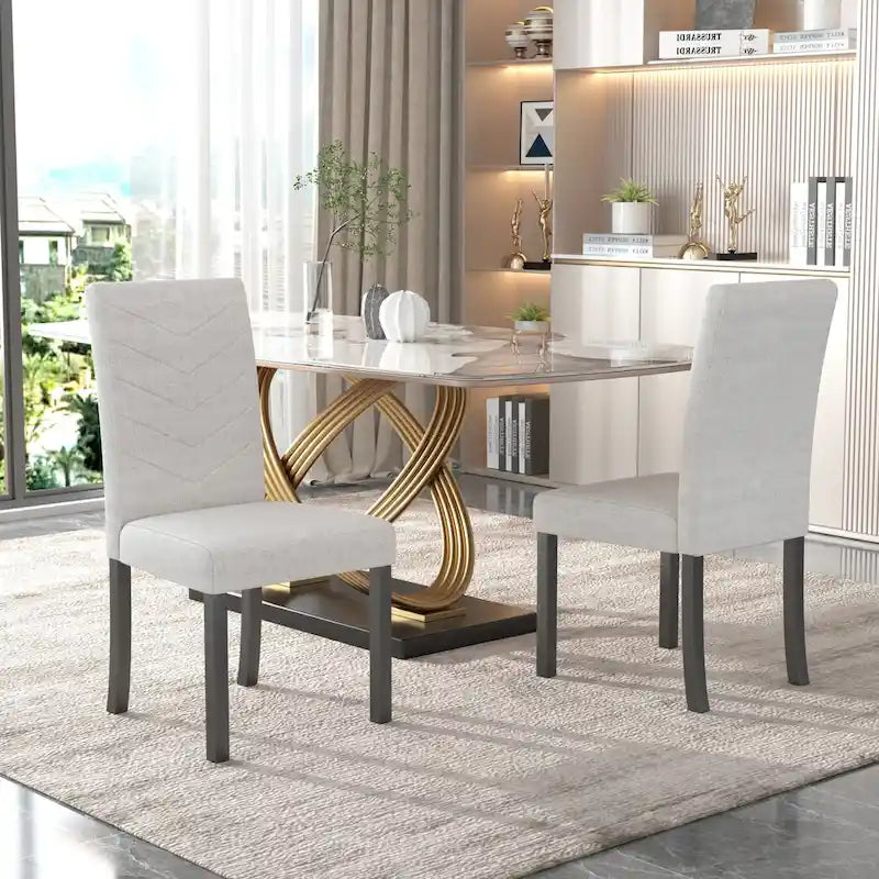 Chaises de salle à manger capitonnées, lot de 6 Chaises de salle à manger capitonnées classiques Parson, chaises Parson modernes 37