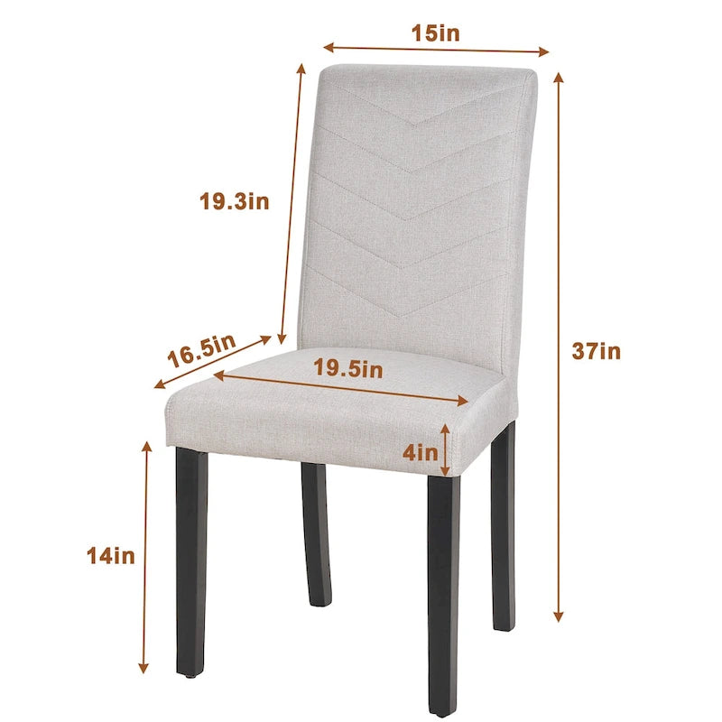 Chaises de salle à manger capitonnées, lot de 6 Chaises de salle à manger capitonnées classiques Parson, chaises Parson modernes 37
