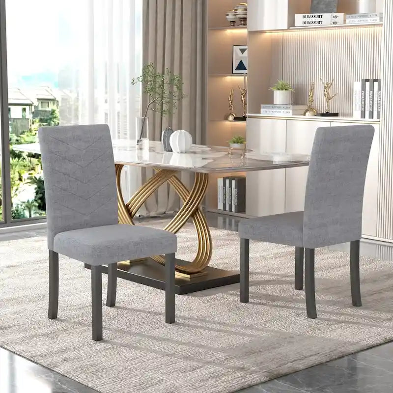 Chaises de salle à manger capitonnées, lot de 6 Chaises de salle à manger capitonnées classiques Parson, chaises Parson modernes 37