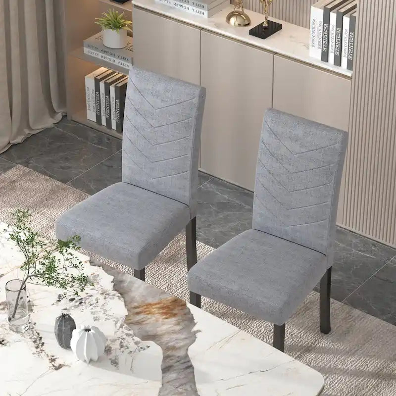 Chaises de salle à manger capitonnées, lot de 6 Chaises de salle à manger capitonnées classiques Parson, chaises Parson modernes 37