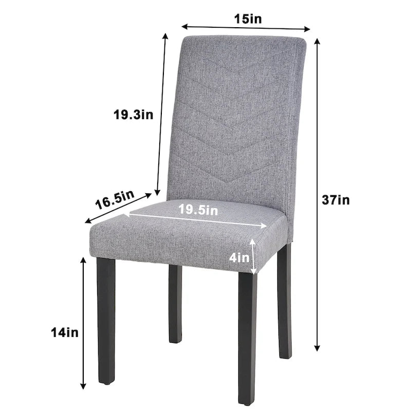 Chaises de salle à manger capitonnées, lot de 6 Chaises de salle à manger capitonnées classiques Parson, chaises Parson modernes 37