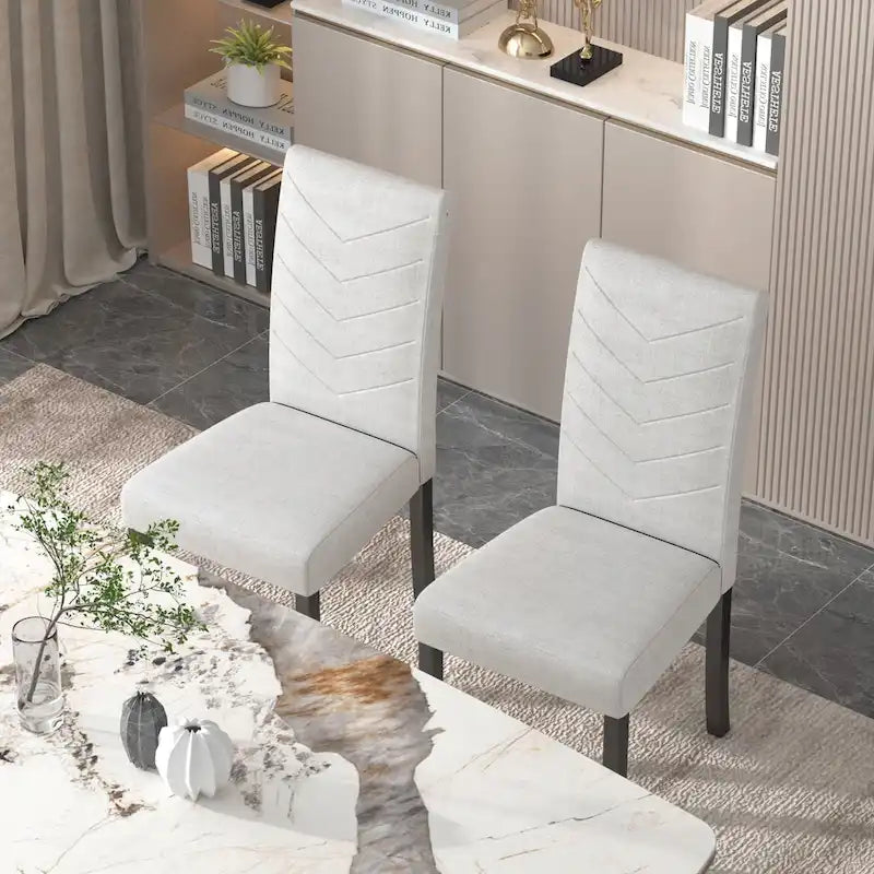 Chaises de salle à manger capitonnées, lot de 6 Chaises de salle à manger capitonnées classiques Parson, chaises Parson modernes 37
