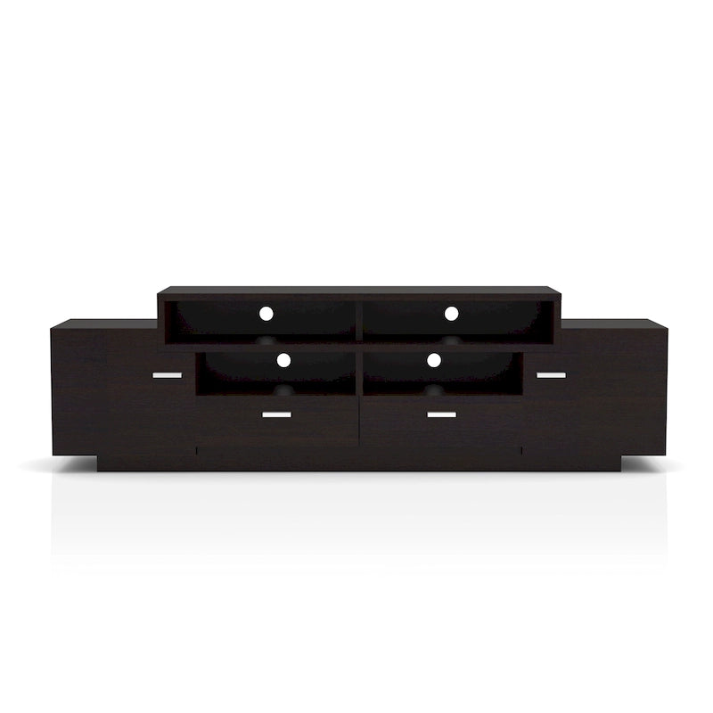 Meuble TV contemporain en bois de 70 pouces avec 2 tiroirs