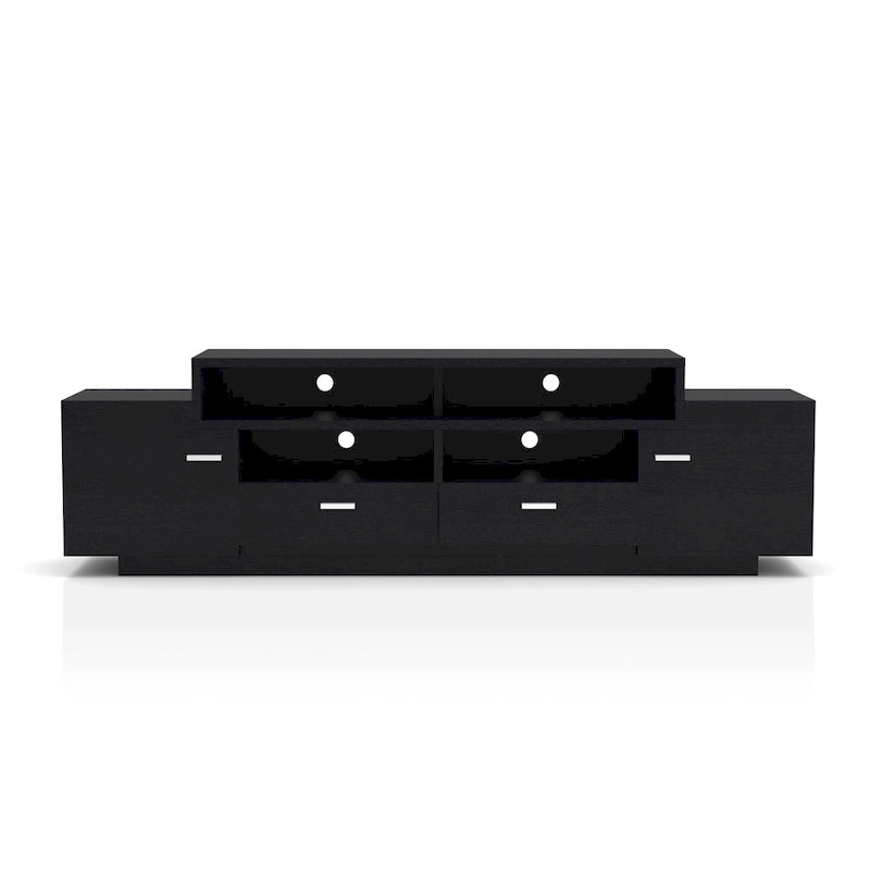 Meuble TV contemporain en bois de 70 pouces avec 2 tiroirs