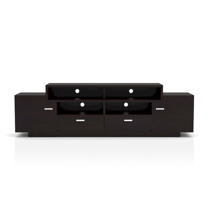 Meuble TV contemporain en bois de 70 pouces avec 2 tiroirs