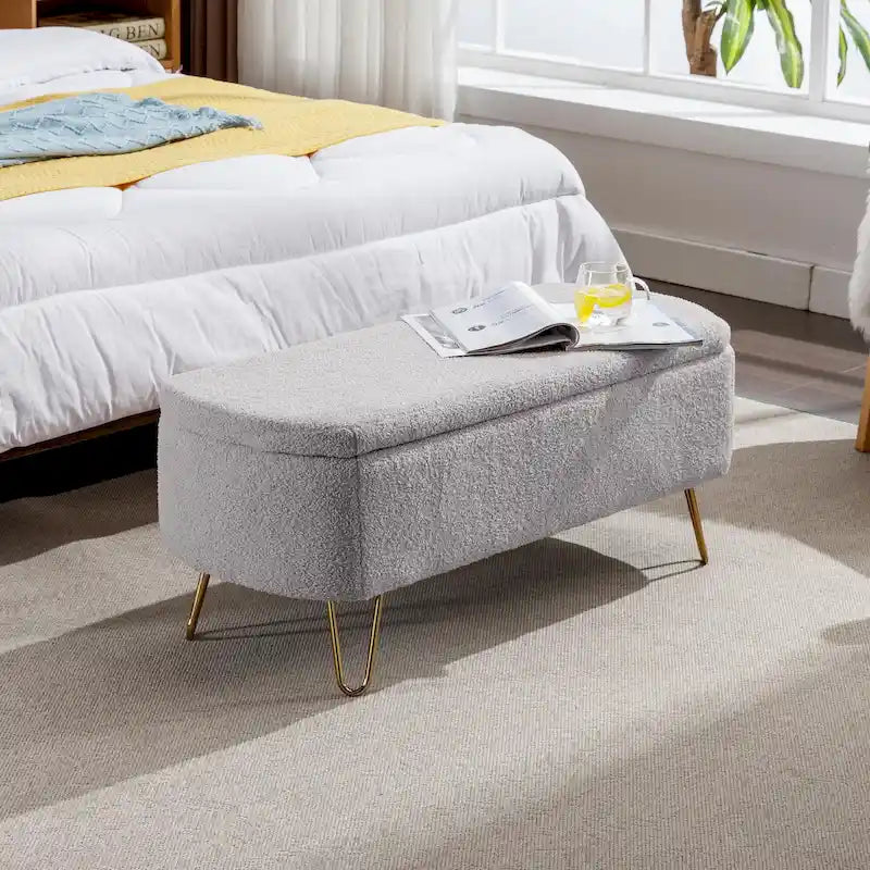 Banc de rangement ottoman pour le bout du lit