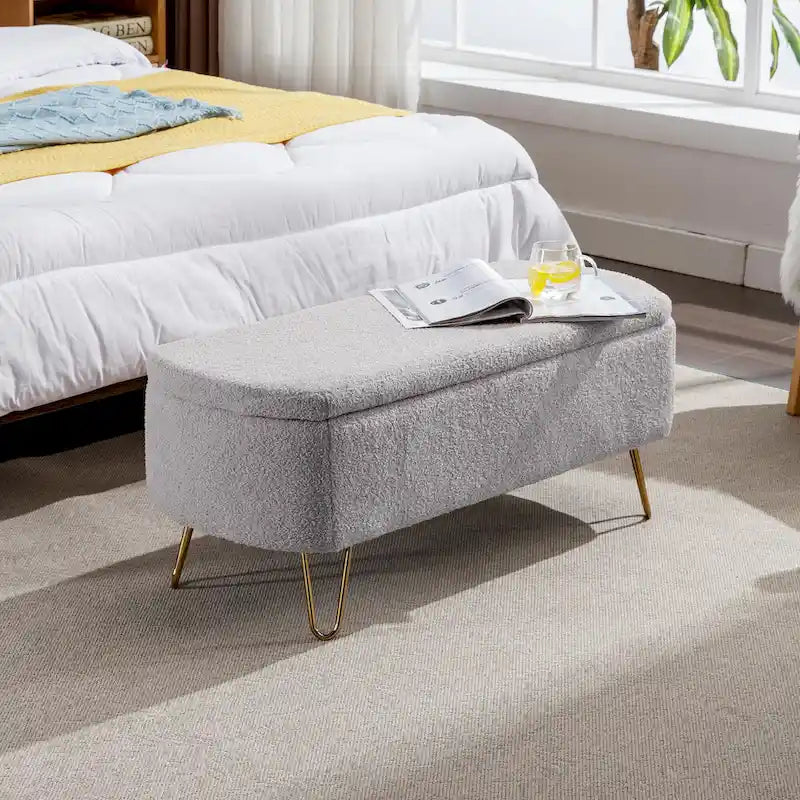 Storage Ottoman Bench for End of Bed