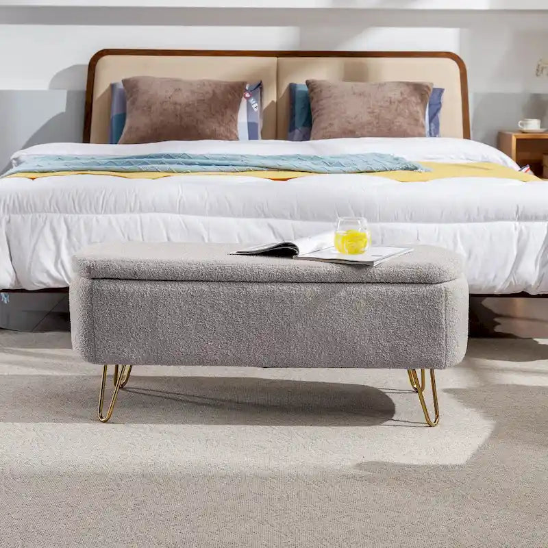 Banc de rangement ottoman pour le bout du lit