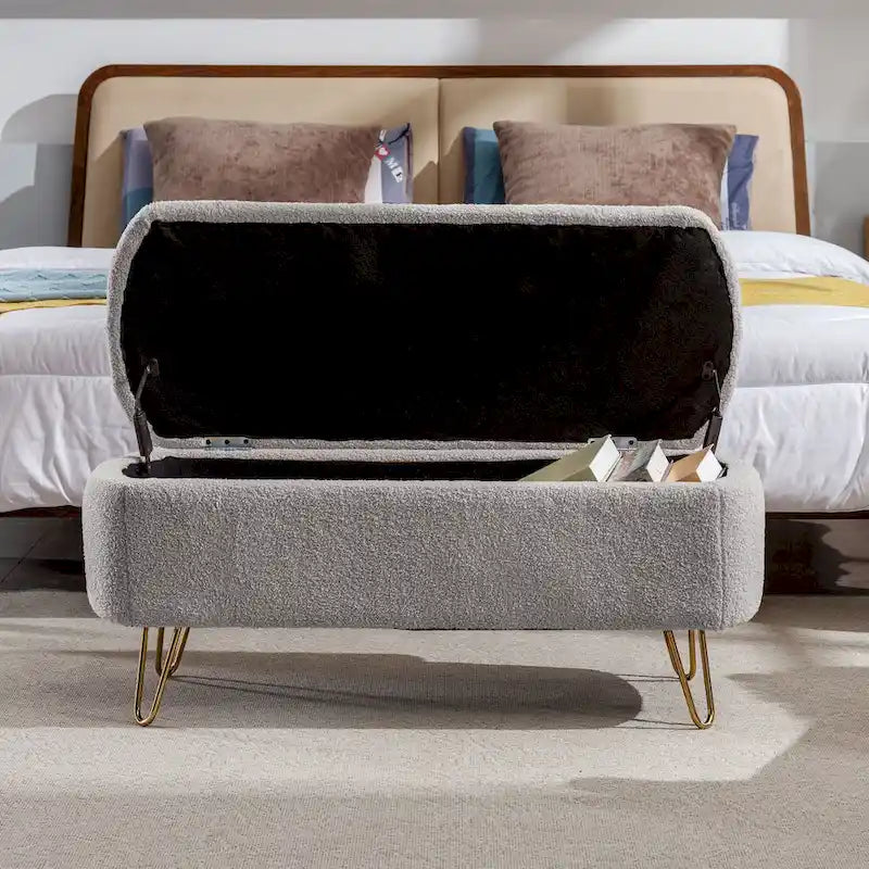 Banc de rangement ottoman pour le bout du lit