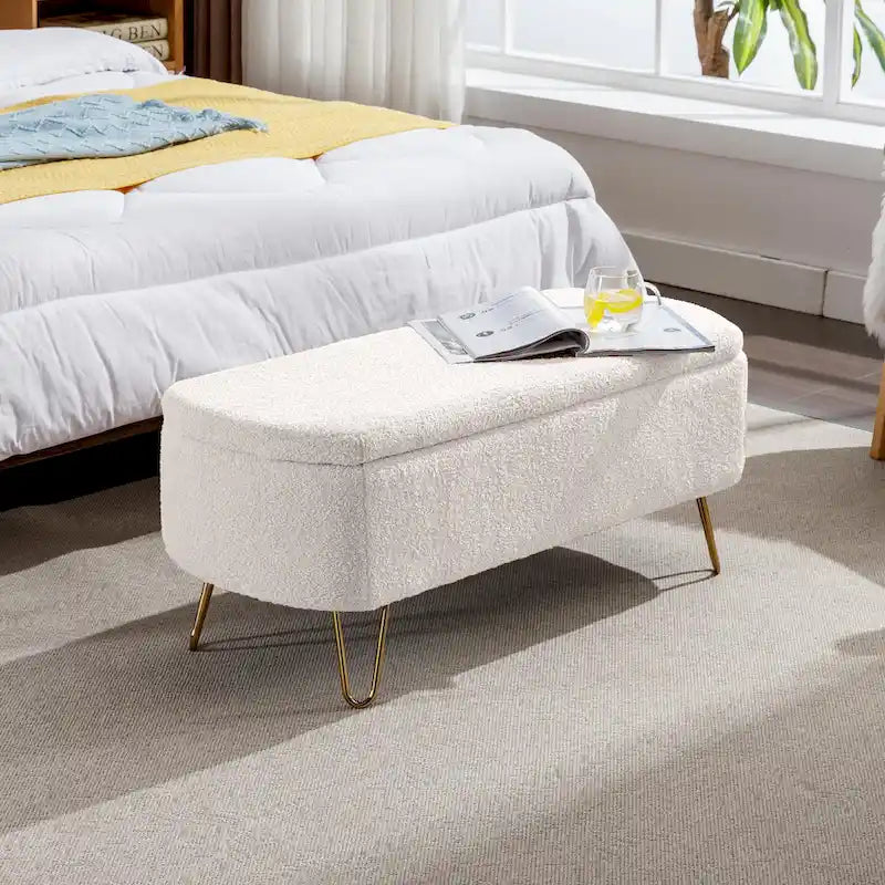Banc de rangement ottoman pour le bout du lit