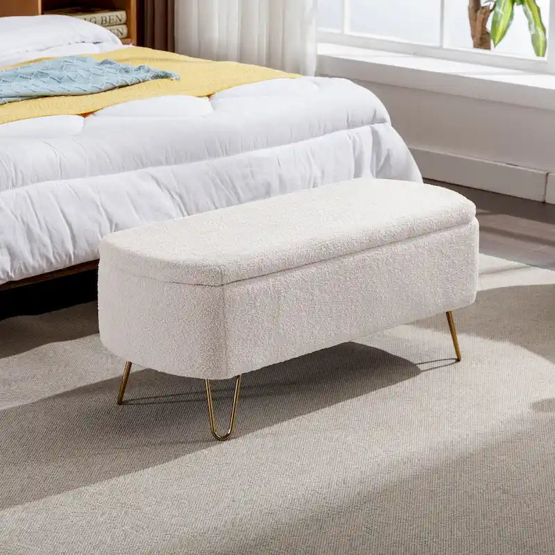 Banc de rangement ottoman pour le bout du lit