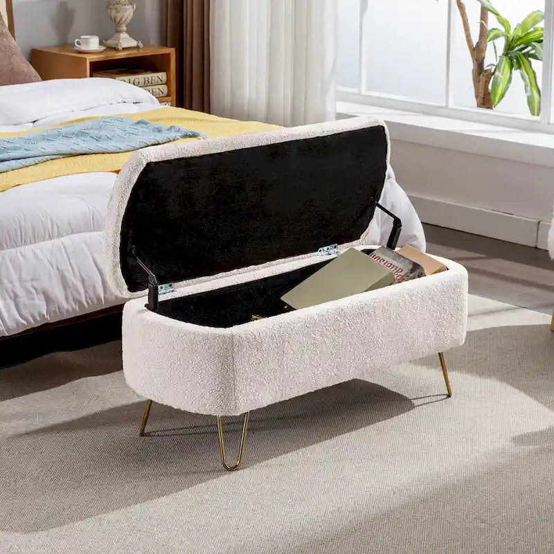 Banc de rangement ottoman pour le bout du lit