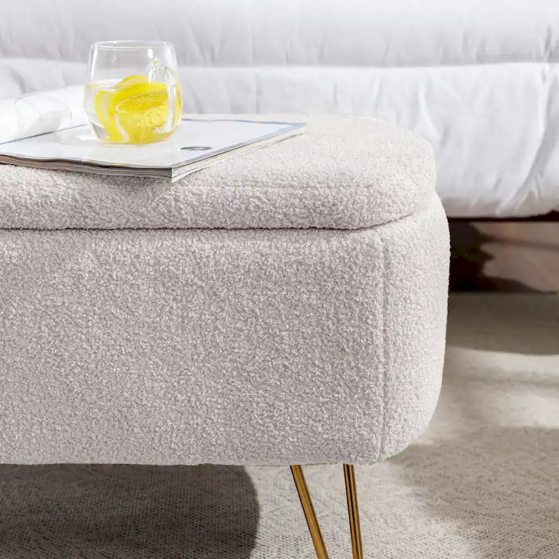 Banc de rangement ottoman pour le bout du lit