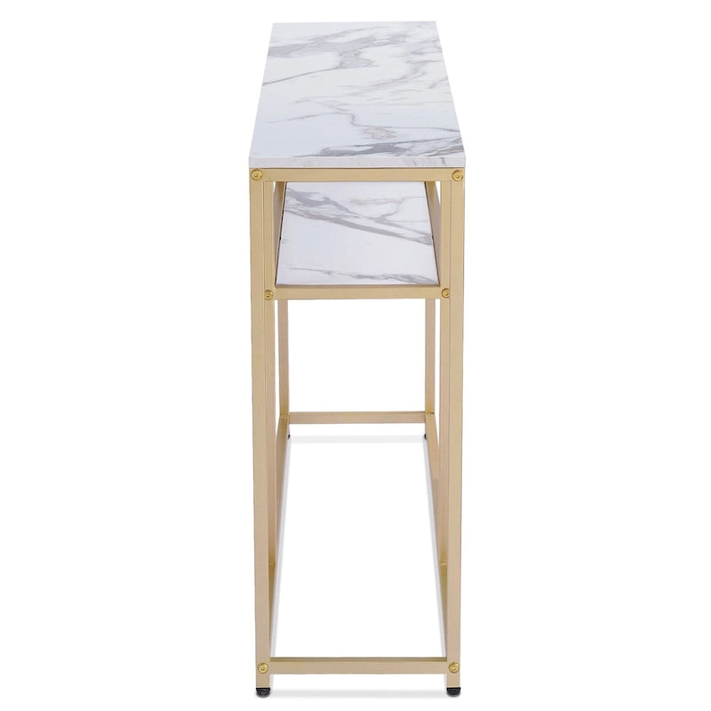 Console étroite avec étagère de rangement pour le salon, - 2,29 m x 3,28 m