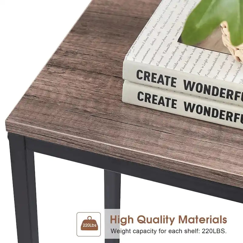 Console étroite avec étagère de rangement pour le salon, - 2,29 m x 3,28 m