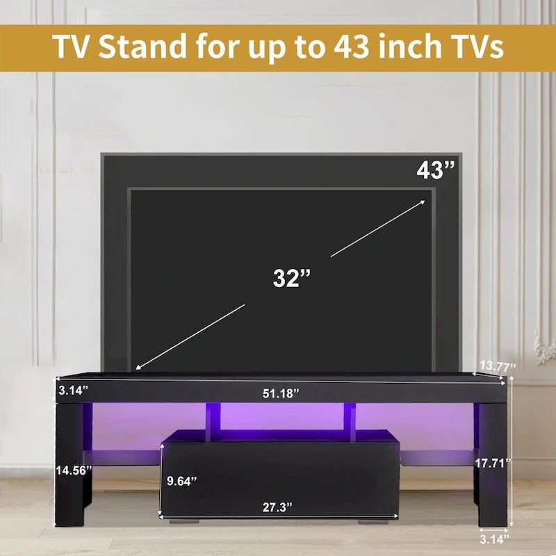 Télévision LED moderne de 51 pouces avec rangement