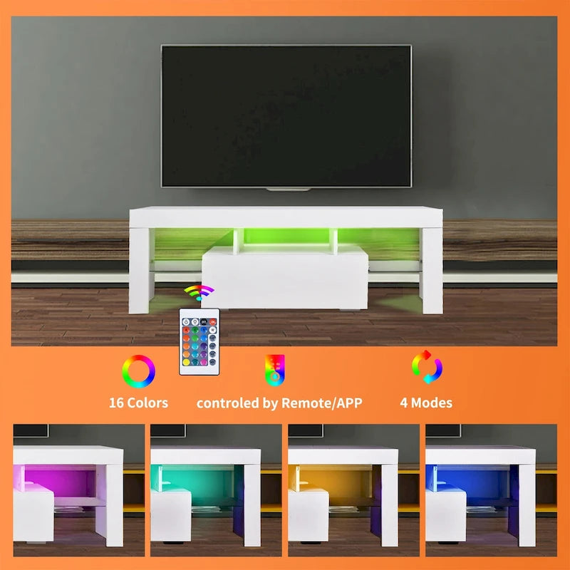 Télévision LED moderne de 51 pouces avec rangement