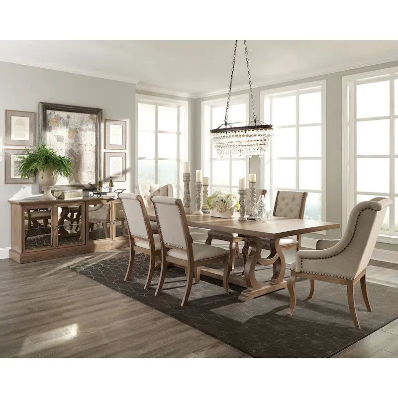 Chaises de salle à manger capitonnées (lot de 2)
