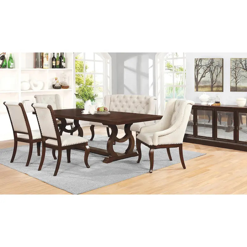 Chaises de salle à manger capitonnées (lot de 2)