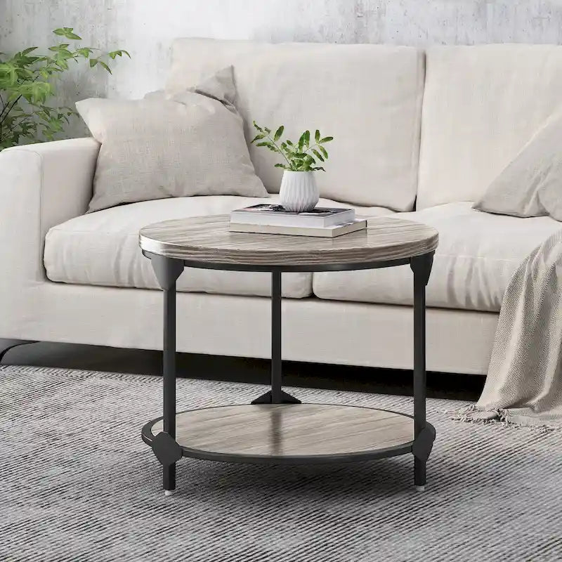 Table basse ronde industrielle moderne
