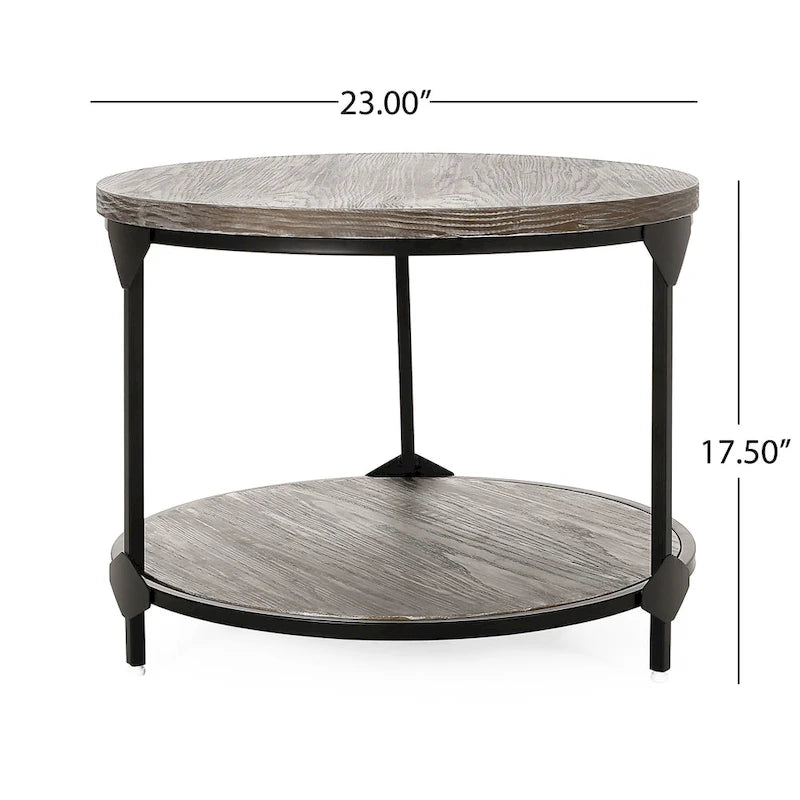 Table basse ronde industrielle moderne
