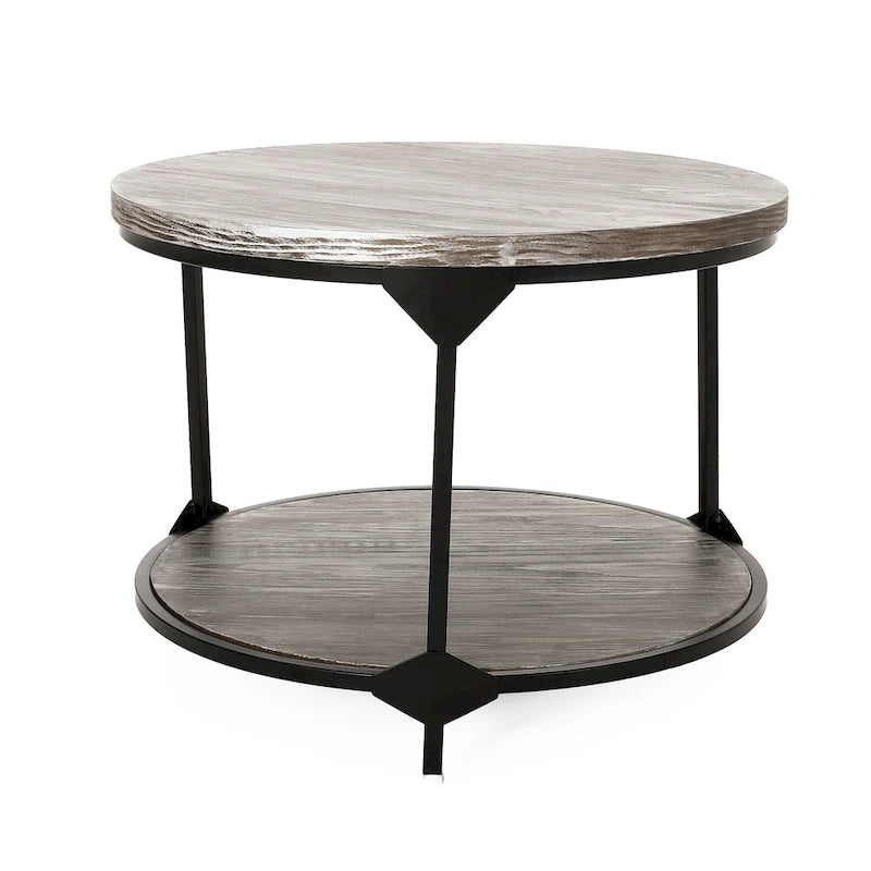 Table basse ronde industrielle moderne