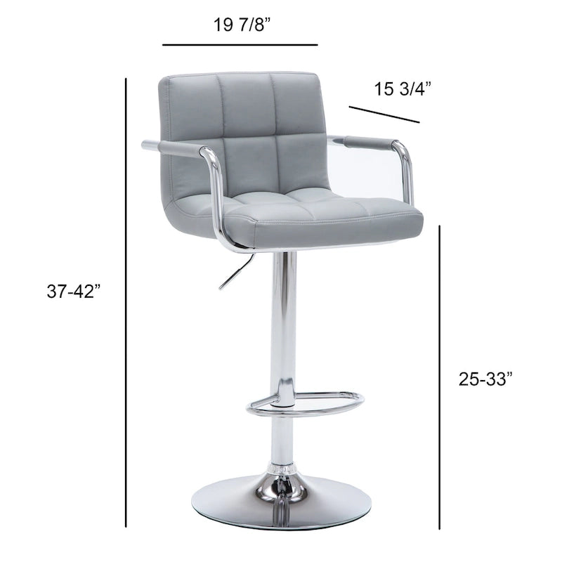 Tabouret de bar rétro réglable et rembourré