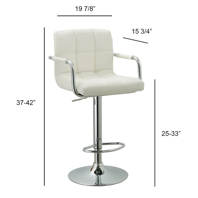 Tabouret de bar rétro réglable et rembourré
