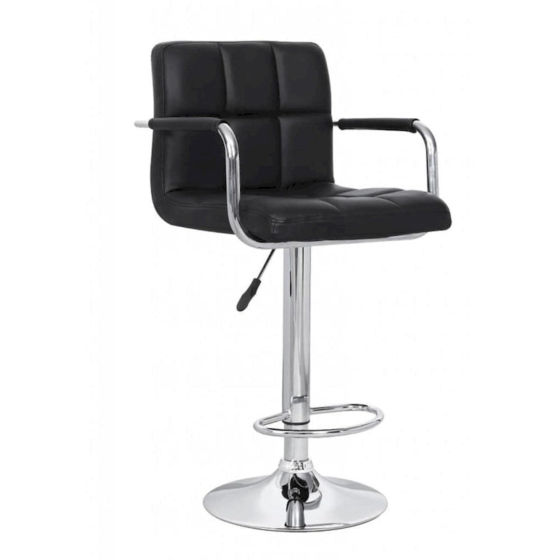 Tabouret de bar rétro réglable et rembourré