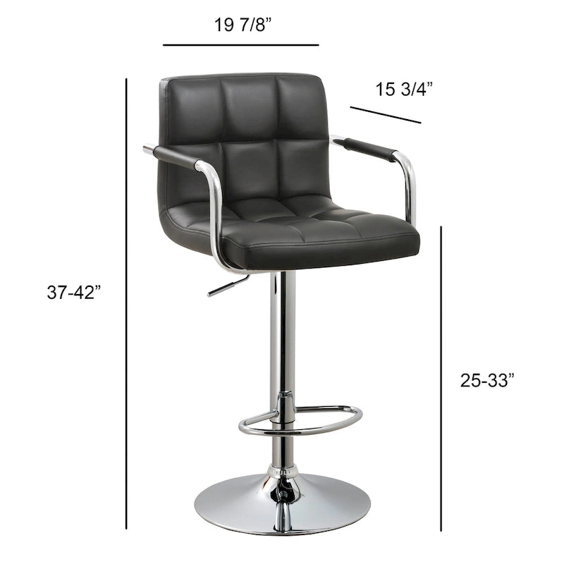 Tabouret de bar rétro réglable et rembourré