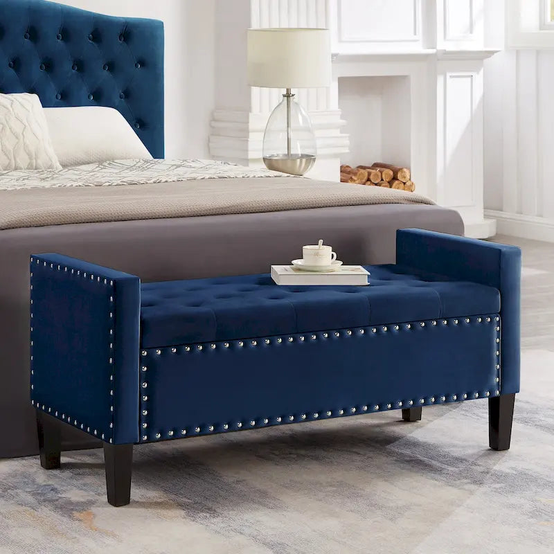 Banquette rembourrée avec accoudoirs pour entrée ou salon, banquette de chambre