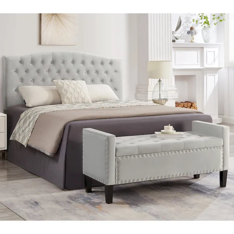 Banquette rembourrée avec accoudoirs pour entrée ou salon, banquette de chambre