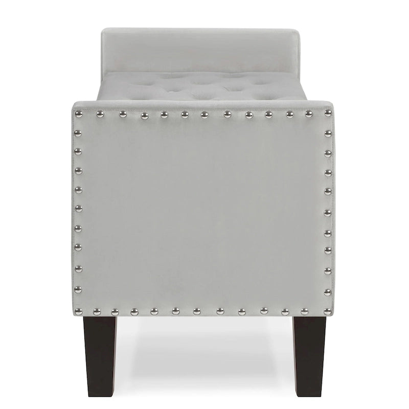 Banquette rembourrée avec accoudoirs pour entrée ou salon, banquette de chambre