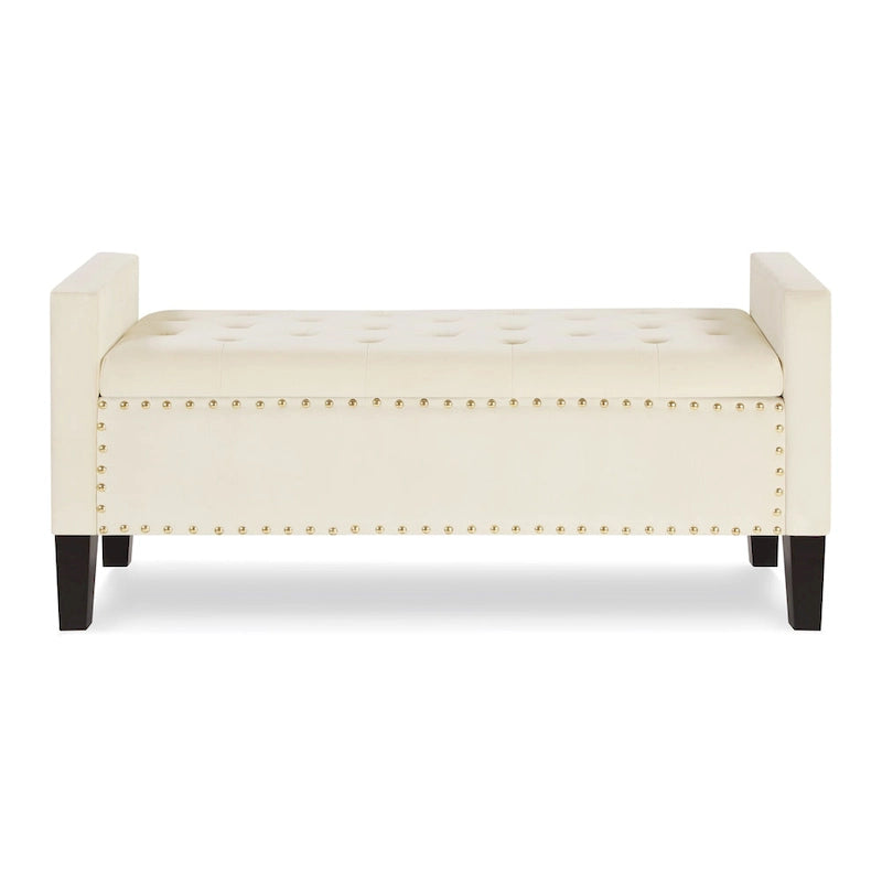 Banquette rembourrée avec accoudoirs pour entrée ou salon, banquette de chambre
