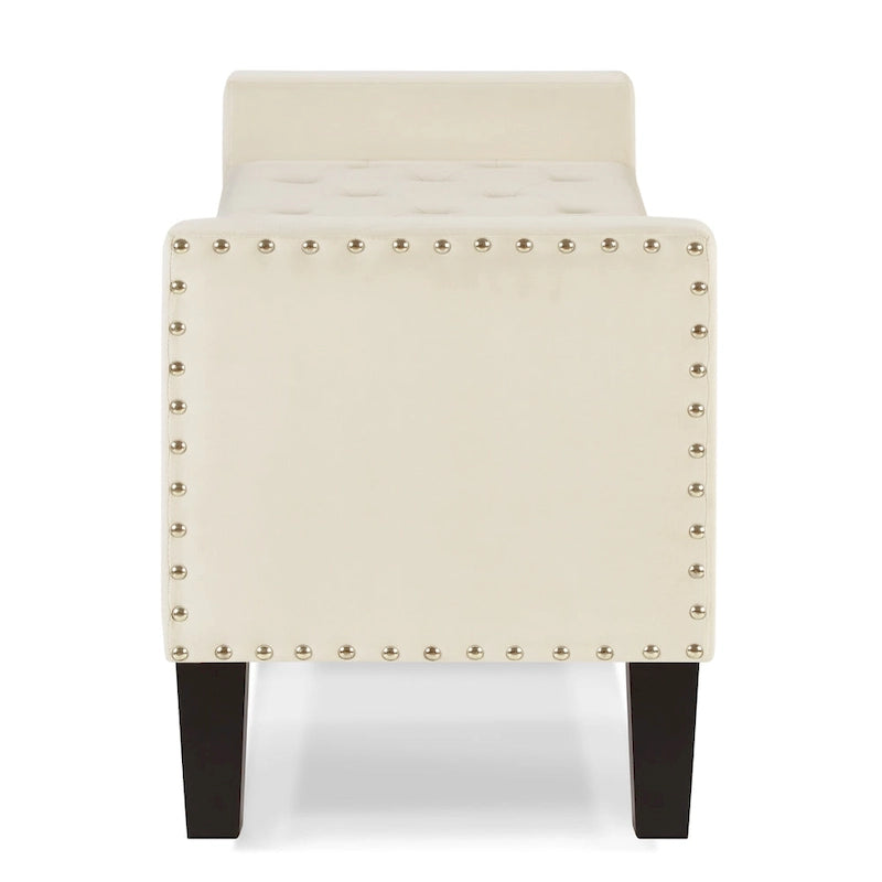 Banquette rembourrée avec accoudoirs pour entrée ou salon, banquette de chambre