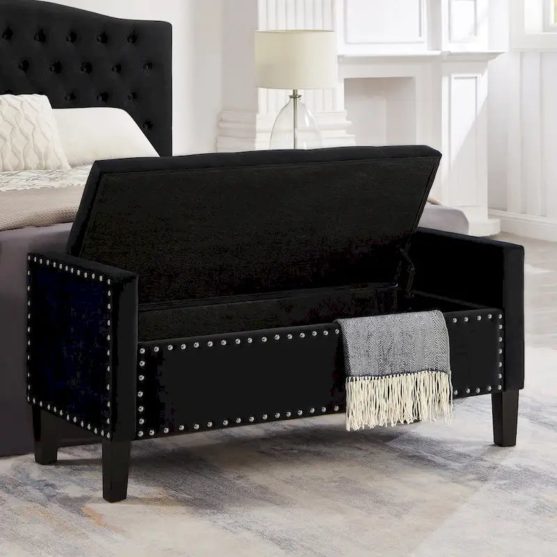 Banquette rembourrée avec accoudoirs pour entrée ou salon, banquette de chambre