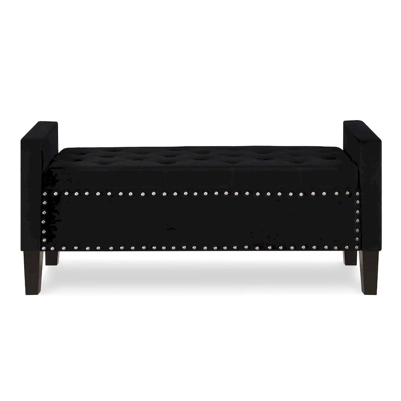 Banquette rembourrée avec accoudoirs pour entrée ou salon, banquette de chambre