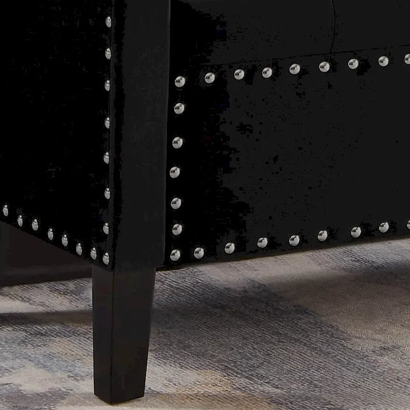 Banquette rembourrée avec accoudoirs pour entrée ou salon, banquette de chambre