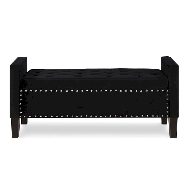Banquette rembourrée avec accoudoirs pour entrée ou salon, banquette de chambre